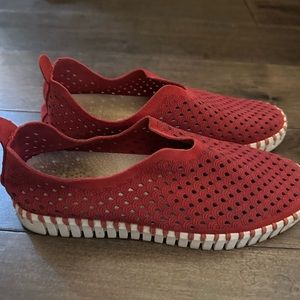 Loved Ilse Jacobsen red shoes.